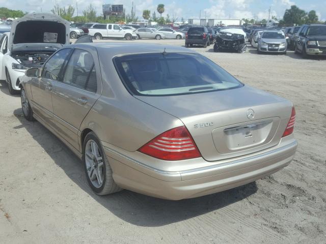 WDBNG75J86A472265 - 2006 MERCEDES-BENZ S 500 GOLD photo 3