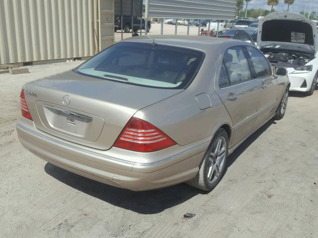 WDBNG75J86A472265 - 2006 MERCEDES-BENZ S 500 GOLD photo 4