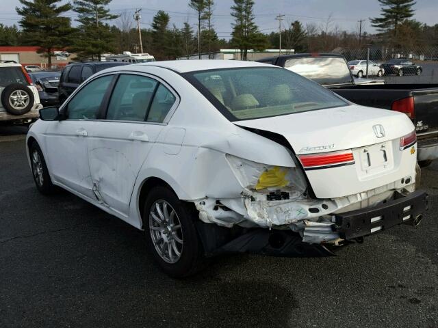 1HGCP2F3XBA079424 - 2011 HONDA ACCORD LX WHITE photo 3