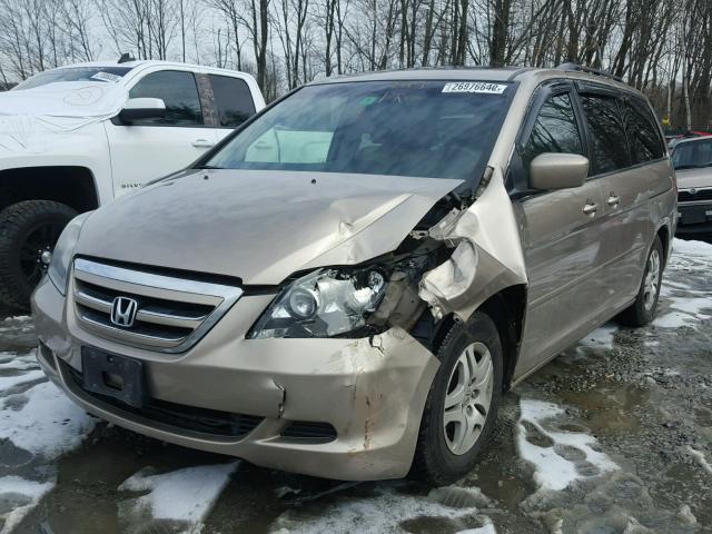 5FNRL38677B101251 - 2007 HONDA ODYSSEY EX GOLD photo 2