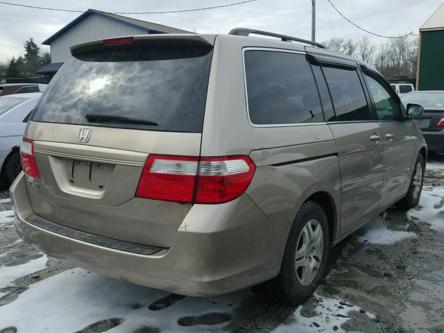 5FNRL38677B101251 - 2007 HONDA ODYSSEY EX GOLD photo 4