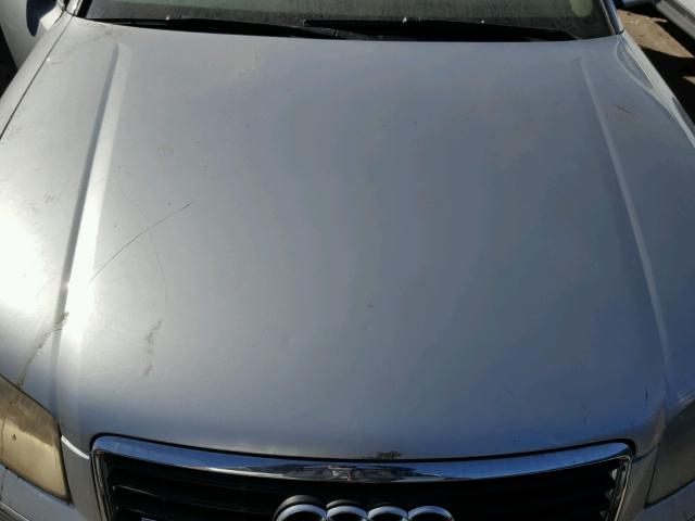 WAUML44E04N015920 - 2004 AUDI A8 L QUATT SILVER photo 7