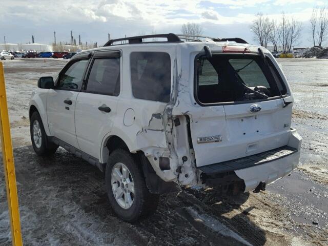 1FMCU0DG3BKC56094 - 2011 FORD ESCAPE XLT WHITE photo 3