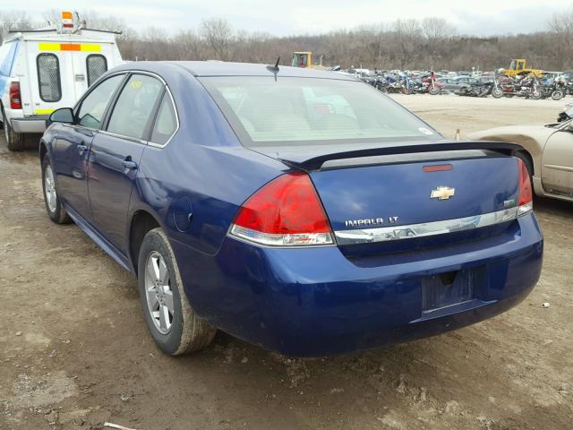 2G1WB5EK1A1152301 - 2010 CHEVROLET IMPALA LT BLUE photo 3