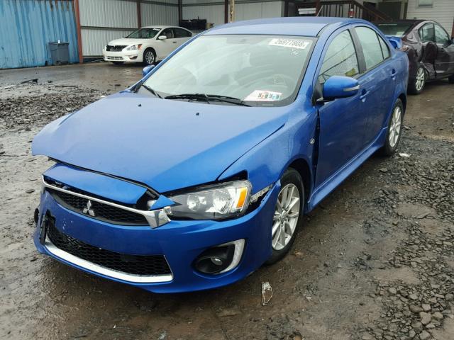 JA32U2FU1GU000450 - 2016 MITSUBISHI LANCER ES BLUE photo 2