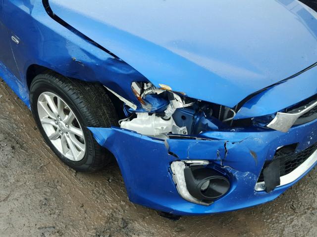 JA32U2FU1GU000450 - 2016 MITSUBISHI LANCER ES BLUE photo 9