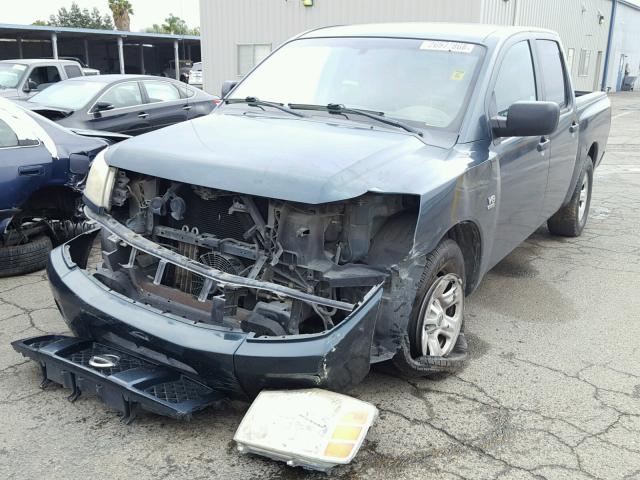 1N6AA07A14N560860 - 2004 NISSAN TITAN XE BLUE photo 2