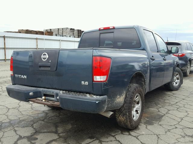 1N6AA07A14N560860 - 2004 NISSAN TITAN XE BLUE photo 4