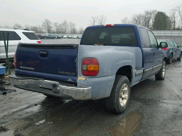 2GCEC19T1Y1215175 - 2000 CHEVROLET SILVERADO BLUE photo 4