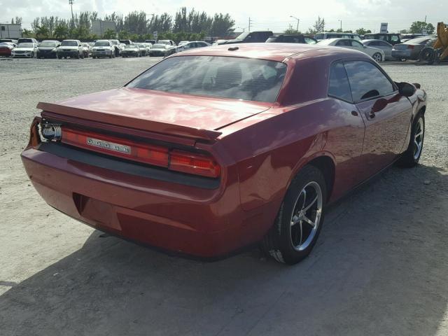 2B3CJ4DV9AH275582 - 2010 DODGE CHALLENGER RED photo 4