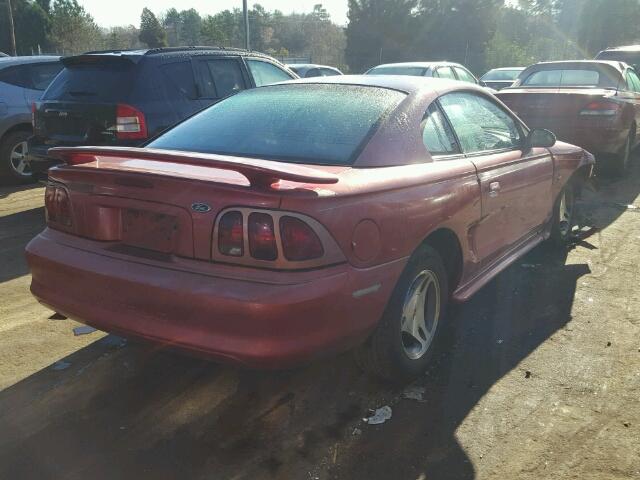 1FAFP404XWF234657 - 1998 FORD MUSTANG RED photo 4