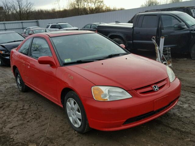 1HGEM22962L078237 - 2002 HONDA CIVIC EX RED photo 1