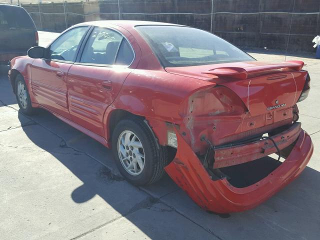 1G2NF52E82C248612 - 2002 PONTIAC GRAND AM S RED photo 3