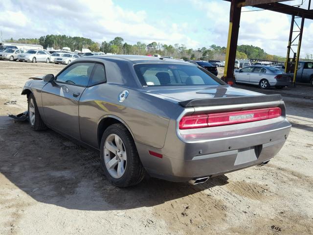 2C3CDYAGXCH291672 - 2012 DODGE CHALLENGER GRAY photo 3