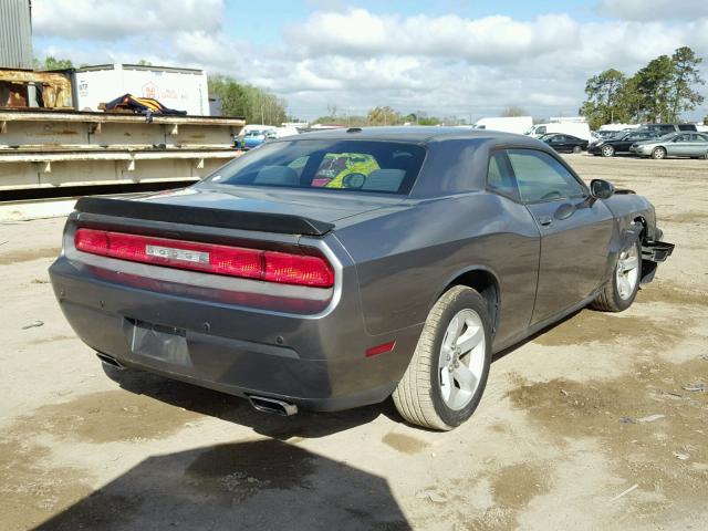 2C3CDYAGXCH291672 - 2012 DODGE CHALLENGER GRAY photo 4