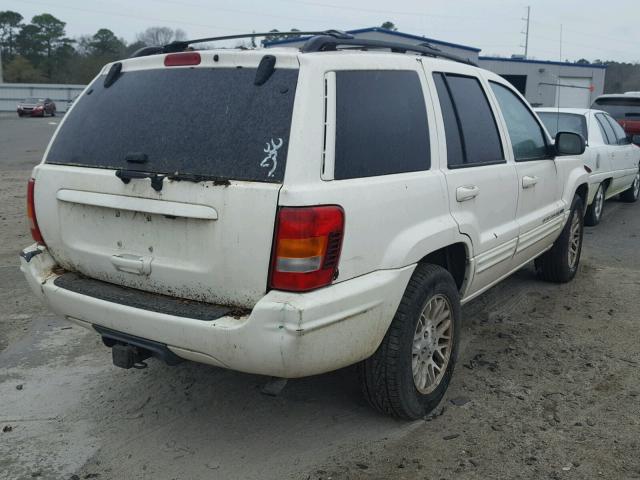 1J4GX58S84C177911 - 2004 JEEP GRAND CHER WHITE photo 4