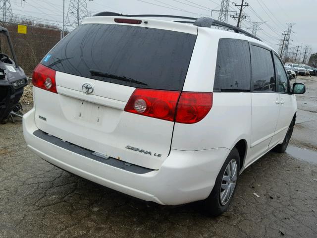 5TDZK23C78S104674 - 2008 TOYOTA SIENNA CE WHITE photo 4