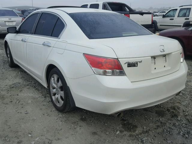 5KBCP3F85AB011801 - 2010 HONDA ACCORD EXL WHITE photo 3