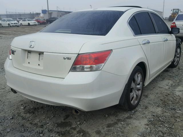 5KBCP3F85AB011801 - 2010 HONDA ACCORD EXL WHITE photo 4