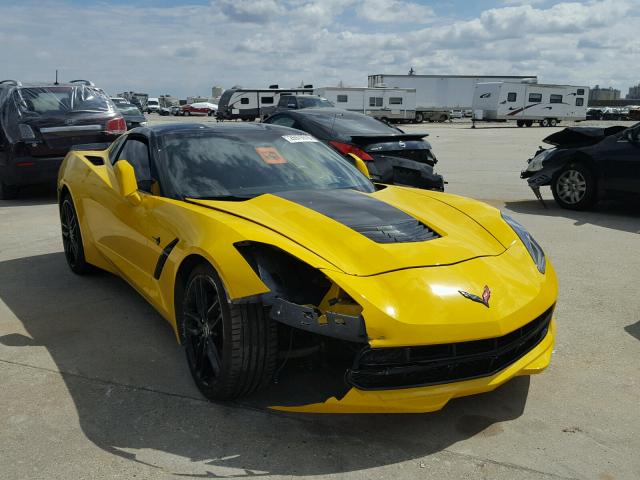 1G1YD2D73F5117022 - 2015 CHEVROLET CORVETTE S YELLOW photo 1