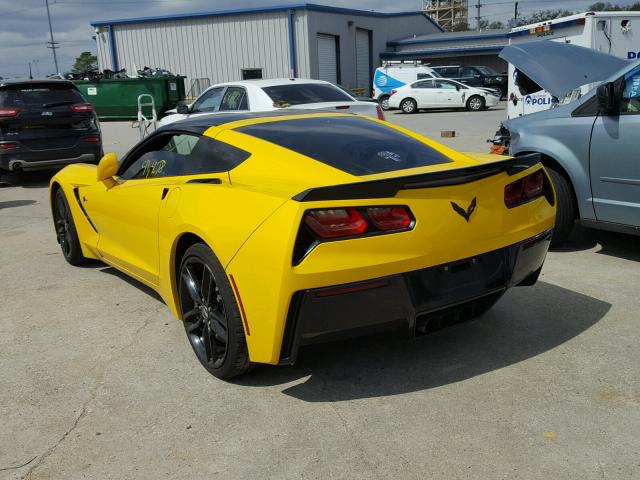 1G1YD2D73F5117022 - 2015 CHEVROLET CORVETTE S YELLOW photo 3