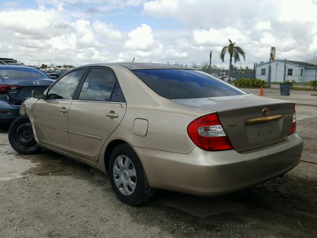 4T1BE32K33U127151 - 2003 TOYOTA CAMRY LE GOLD photo 3