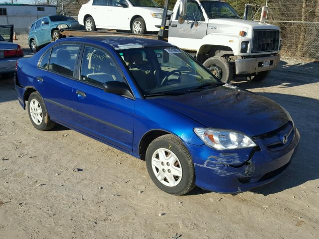 2HGES16384H638314 - 2004 HONDA CIVIC DX V BLUE photo 1