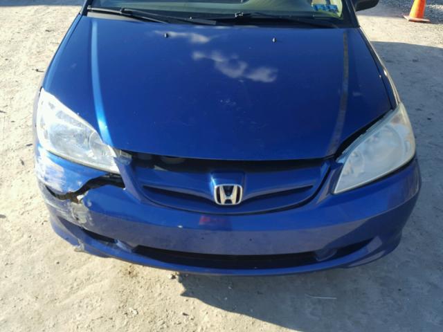 2HGES16384H638314 - 2004 HONDA CIVIC DX V BLUE photo 9