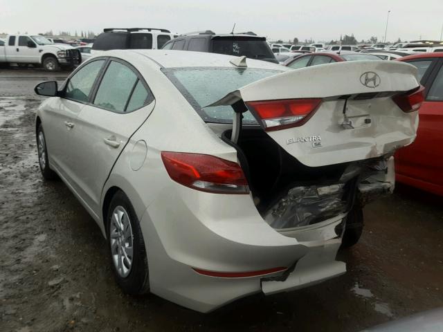 KMHD74LF2HU393889 - 2017 HYUNDAI ELANTRA SE TAN photo 3