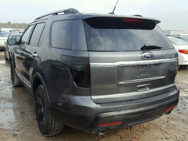 1FM5K8F89FGA69955 - 2015 FORD EXPLORER L GRAY photo 3