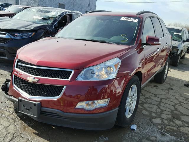 1GNKRGED7BJ293001 - 2011 CHEVROLET TRAVERSE L MAROON photo 2