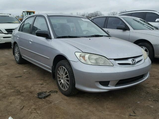 2HGES16505H571971 - 2005 HONDA CIVIC LX SILVER photo 1