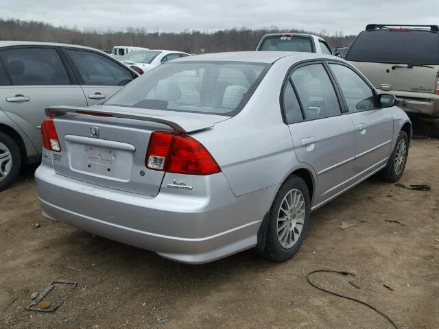 2HGES16505H571971 - 2005 HONDA CIVIC LX SILVER photo 4