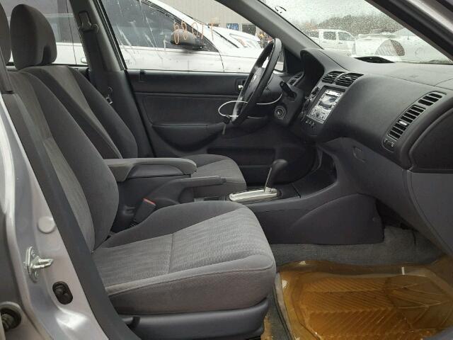 2HGES16505H571971 - 2005 HONDA CIVIC LX SILVER photo 5