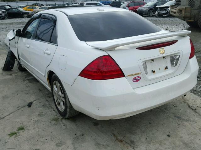 1HGCM56836A010781 - 2006 HONDA ACCORD EX WHITE photo 3