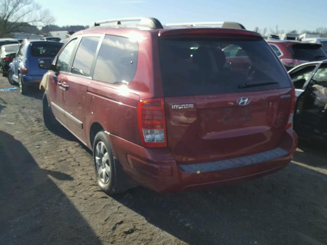 KNDMC233086044714 - 2008 HYUNDAI ENTOURAGE BURGUNDY photo 3