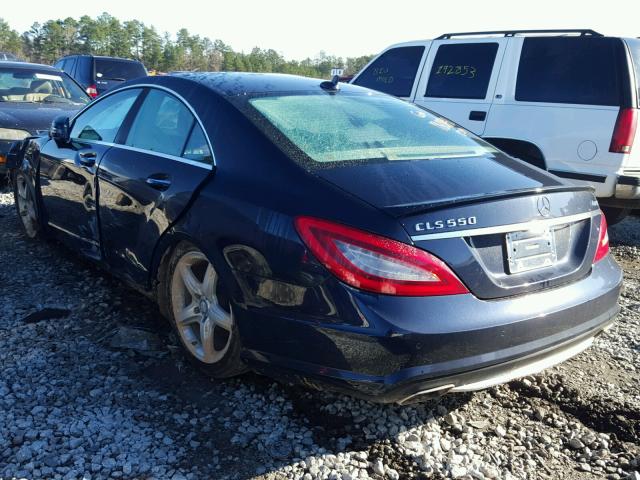 WDDLJ9BB2EA102226 - 2014 MERCEDES-BENZ CLS 550 4M BLUE photo 3