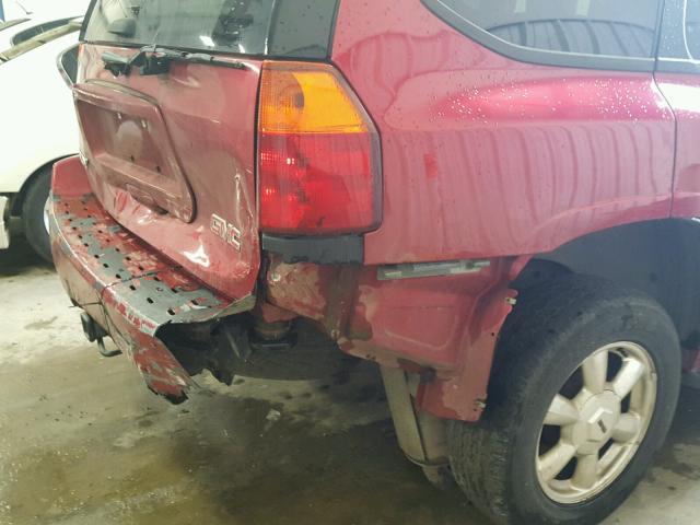 1GKDT13S952274132 - 2005 GMC ENVOY MAROON photo 9