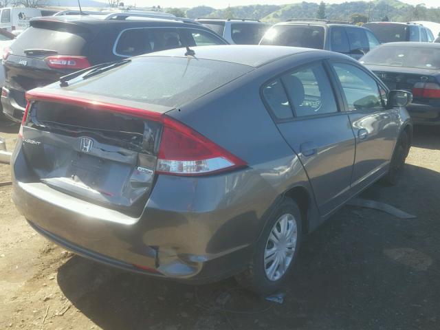 JHMZE2H50AS042998 - 2010 HONDA INSIGHT LX GRAY photo 4