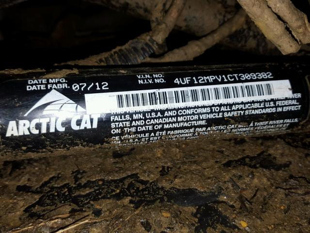 4UF12MPV1CT309382 - 2012 ARCTIC CAT WILDCAT 绿色 照片 10