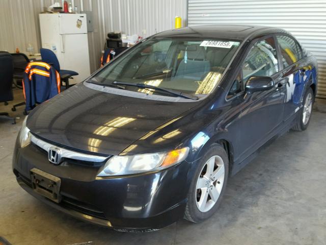 1HGFA16828L096820 - 2008 HONDA CIVIC EX შავი ფოტო 2