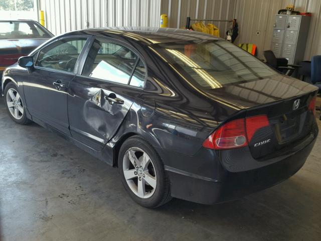 1HGFA16828L096820 - 2008 HONDA CIVIC EX BLACK photo 3