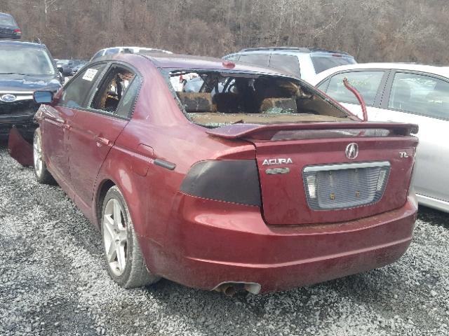 19UUA66296A043184 - 2006 ACURA 3.2TL BURGUNDY photo 3