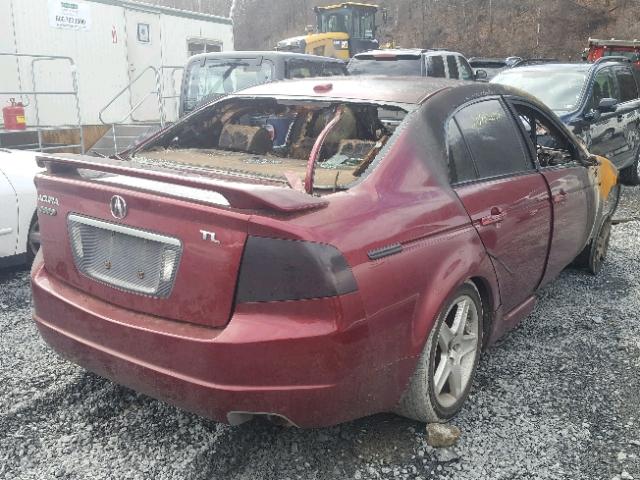 19UUA66296A043184 - 2006 ACURA 3.2TL BURGUNDY photo 4