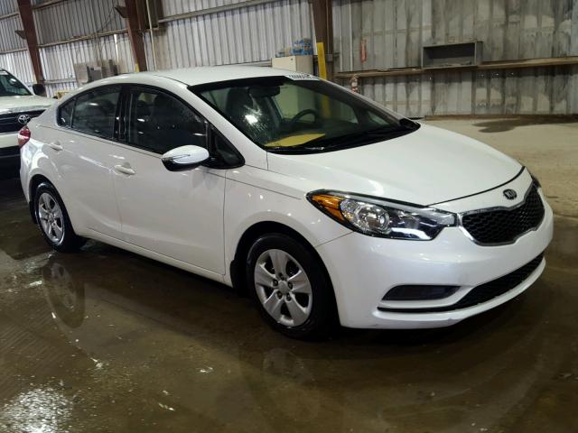 KNAFX4A64F5311519 - 2015 KIA FORTE LX WHITE photo 1