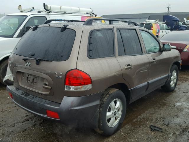 KM8SC13E85U935677 - 2005 HYUNDAI SANTA FE G TAN photo 4