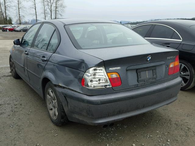 WBAEU33402PF71816 - 2002 BMW 325 XI BLUE photo 3