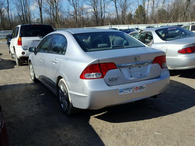 2HGFA16559H357913 - 2009 HONDA CIVIC LX SILVER photo 3