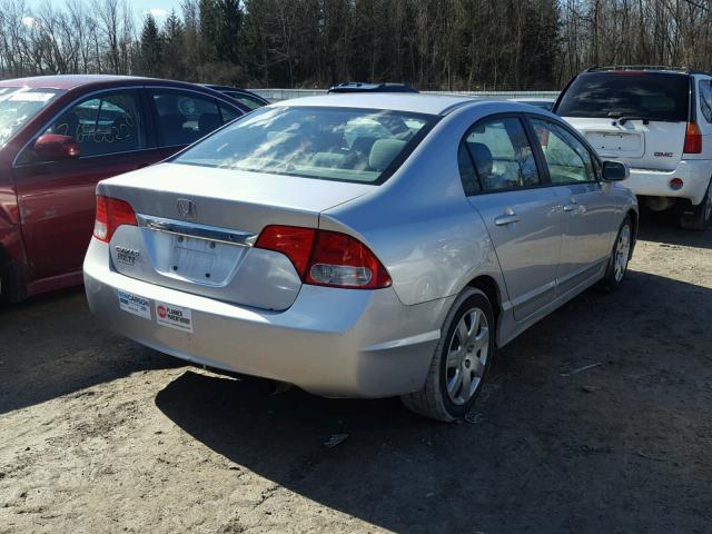 2HGFA16559H357913 - 2009 HONDA CIVIC LX SILVER photo 4