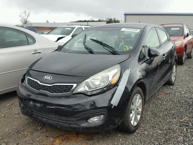 KNADN4A36D6177025 - 2013 KIA RIO EX BLACK photo 2